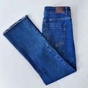 ZARA High-Waisted Mini Flare Jeans